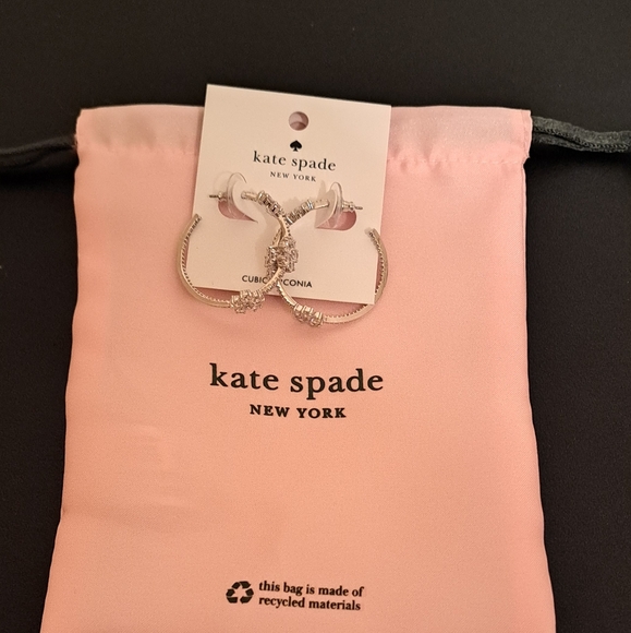 kate spade Jewelry - Kate Spade Gleaming Gardenia Flower Hoops